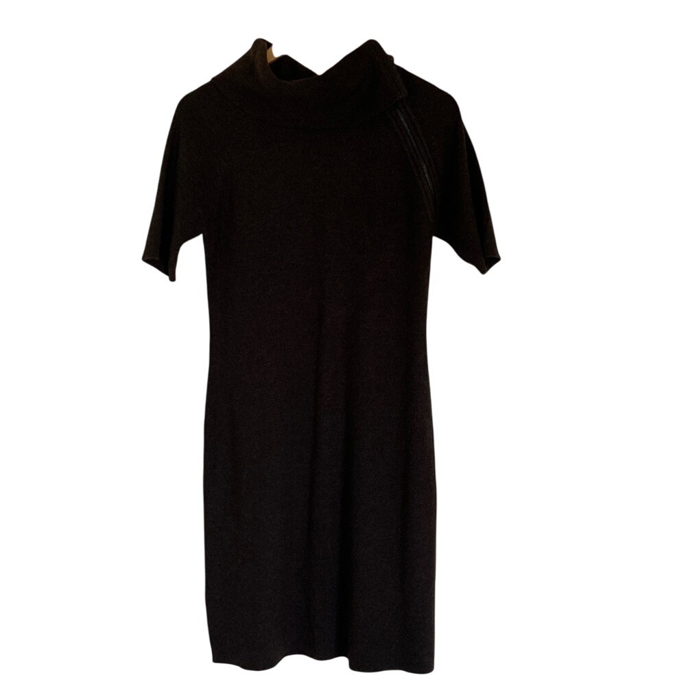 Calvin Klein Womens Brown Short Sleeve Turtleneck Sweater‎ Dress Size Large